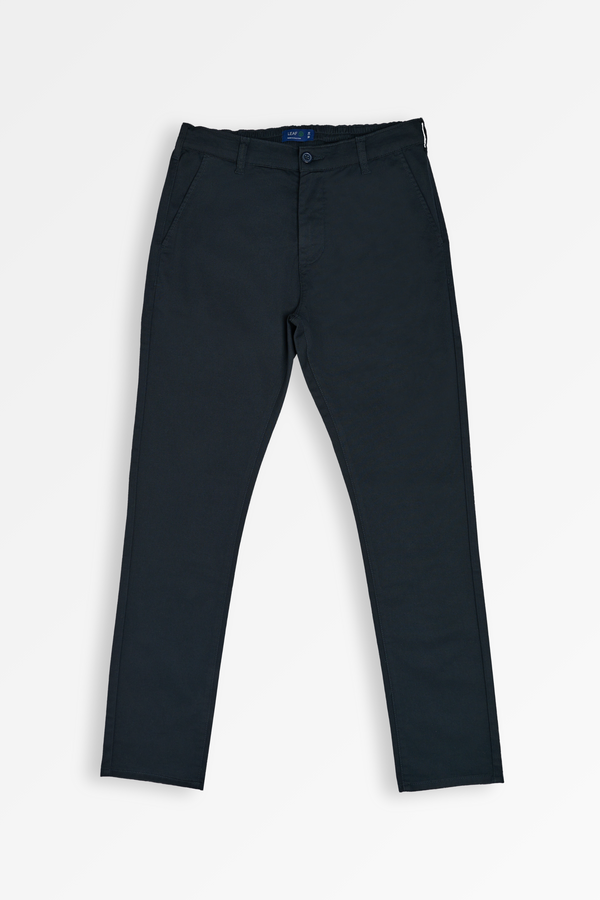 Elastic Navy Chino Pant | Leaf Clothing