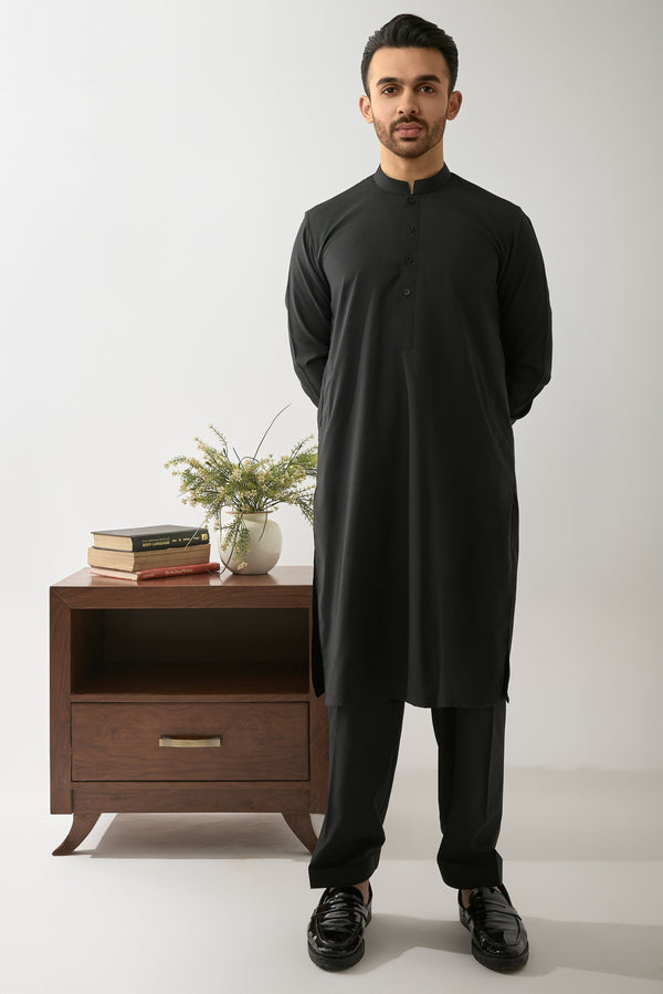 Classic Black Shalwar Kameez | Leaf Clothing's Timeless Pakistani Attire