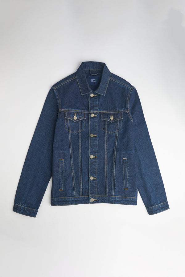 Dark Blue Denim Jacket | Leaf Clothing