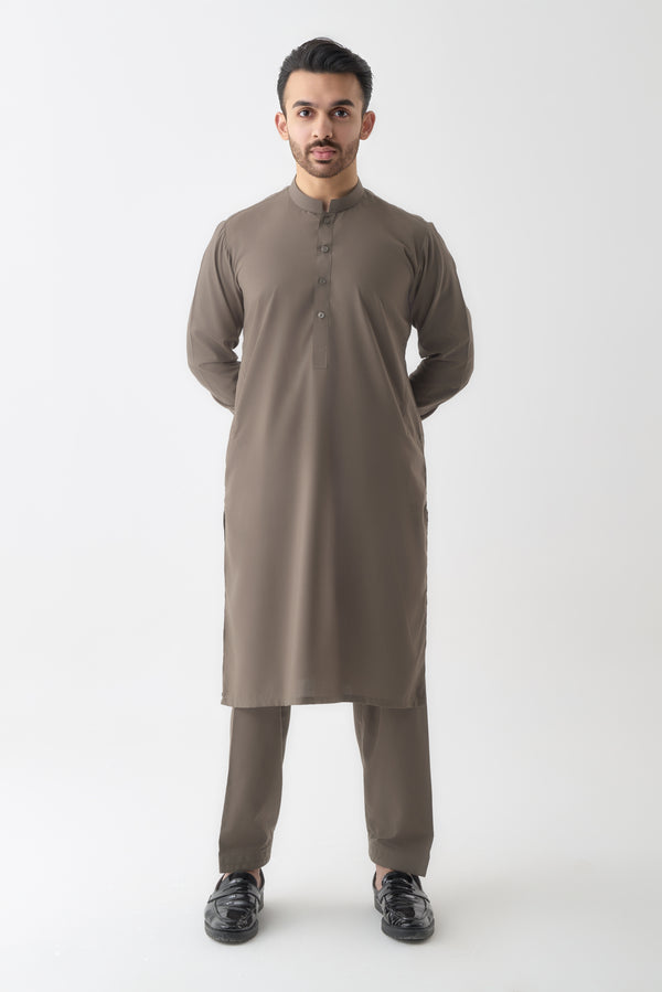 Light Brown Shalwar Kameez Set | Leaf Clothing's Contemporary Pakistani Attire