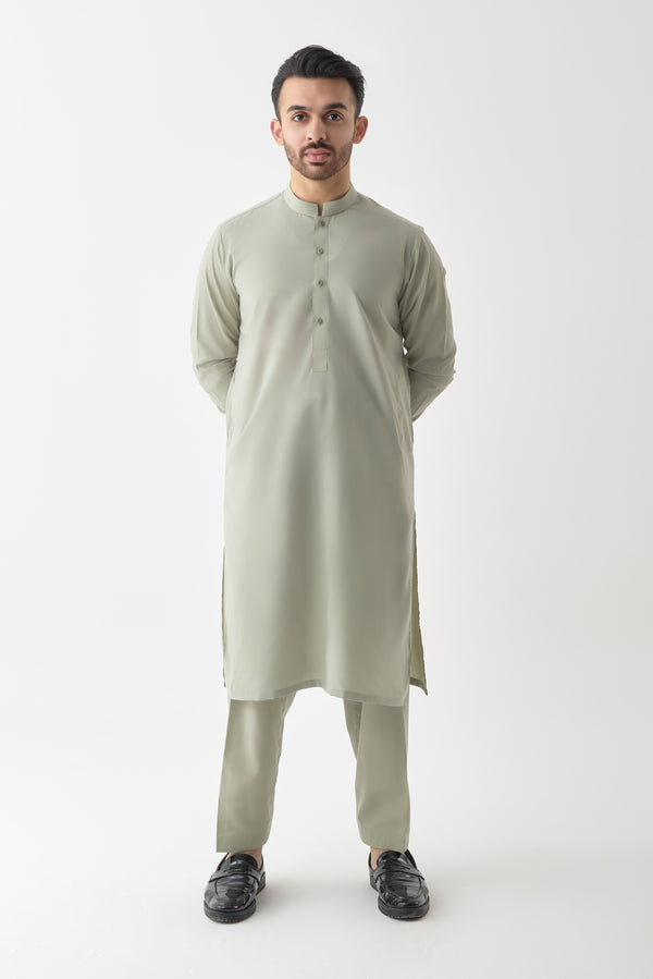 Sage Green Shalwar Kameez Set | Leaf Clothing's Contemporary Pakistani Attire