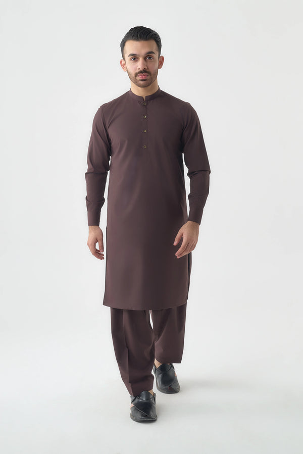 Men's Premium Mehroon Wash and Wear Shalwar Kameez