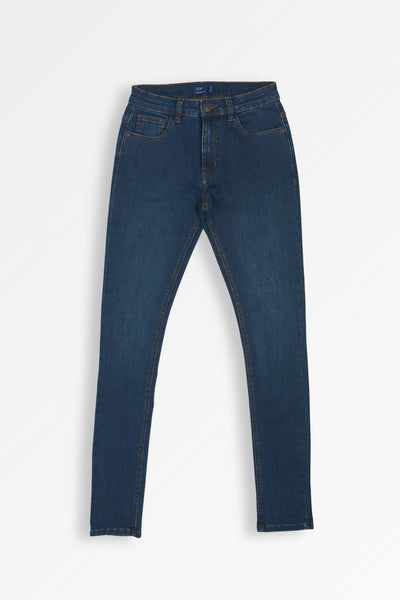 Dark Blue Skinny Denim Pant | Leaf Clothing