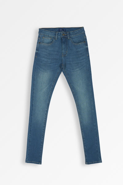 Medium Blue Skinny Denim Pant | Leaf Clothing