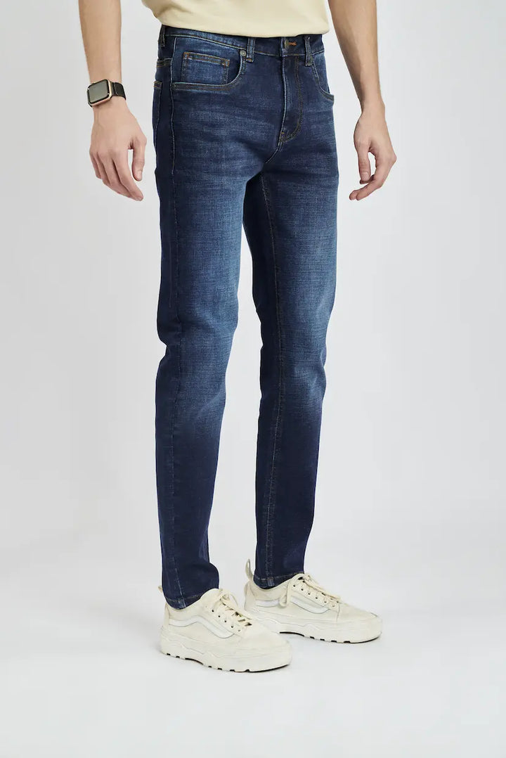 Ultra Stretch Dark Blue Denim Jeans | Leaf Clothing leafclothingpk