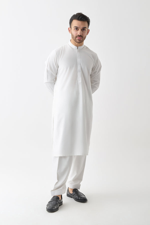 Stylish White Shalwar Kameez | Leaf Clothing's Classic Pakistani Attire