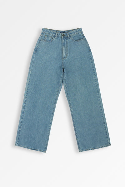 Light Blue Wide Leg Denim Pant | Leaf Clothing